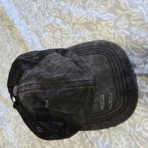 Distressed Black Mesh Trucker Hat